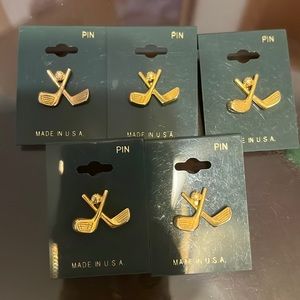 New golf lapel pins lot of 5 .